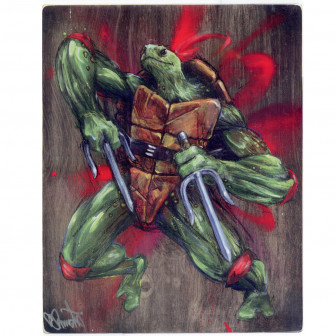 TMNT Rafael motiv på signeret art print Signeret art print - Rafael