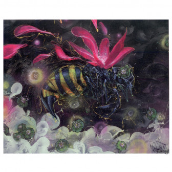 Signeret art print med bi Plakat med bi