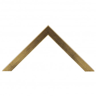 Antik guld træramme - lav, 15 mm