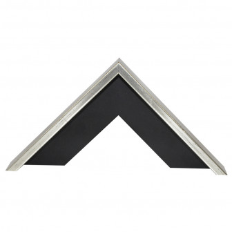 Smal sølv svæveramme med sort kerne